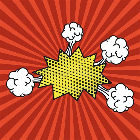 Explosion Pop Art Style Stock Vector Illustration Of Explosion