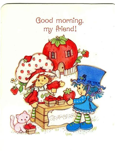 Strawberry Shortcake Blueberry Muffin Vintage Ssc Greeting Cards