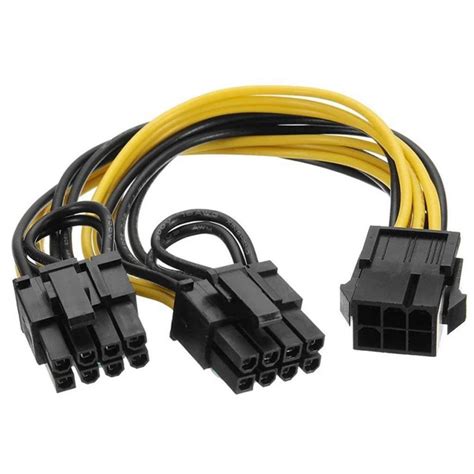 Cabo Adaptador De Energia Para Placa De Vídeo Pci Express Pci E 6 Pinos