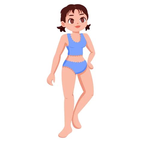 Little girl bikini imágenes de stock de arte vectorial Depositphotos