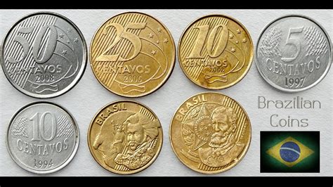 Brazilian Centavos Coins Collection Brazil South America Brasil