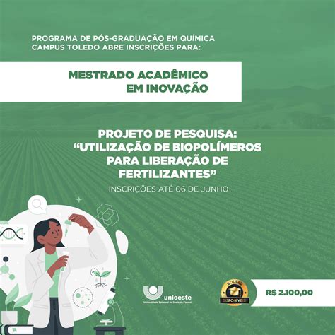 Programa De P S Gradua O Em Qu Mica Abre Inscri Es Para Mestrado