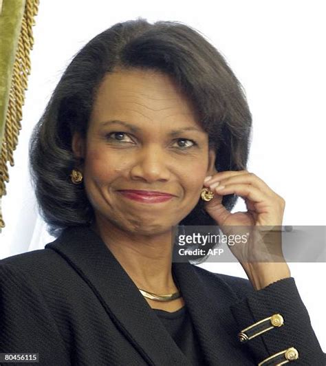 Us Secretary Of State Condoleezza Rice Attends A News Conference Of