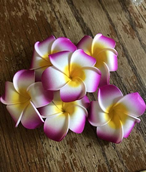 Hawaiian Flowers Mixed Colors Fake Plumeria Lot Of Multi Etsy