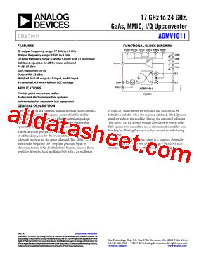 ADMV1011 Datasheet PDF Analog Devices