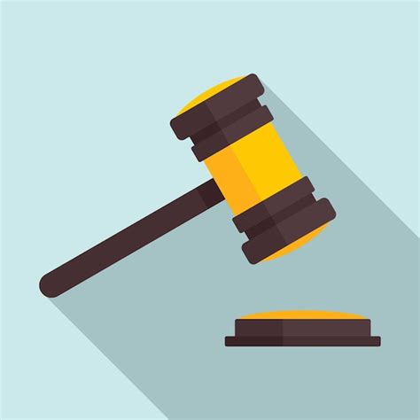 Premium Vector Judge Gavel Icon Flat Illustration Of Judge Gavel