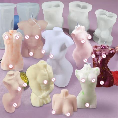 Diy D Resin Male Female Body Torso Scented Velas Candle Molds For