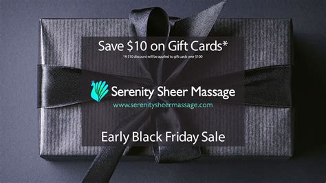 Early Black Friday sale - Discounted gift cards - Serenity Sheer Massage