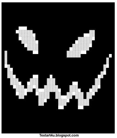 "Evil Pumpkin Smile" Text Art | Cool ASCII Text Art 4 U