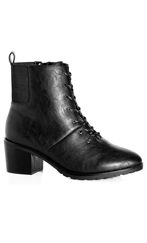 Sloane Lace Up Black Ankle Boot Evans