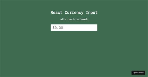 React Currency Input With React Text Mask Codesandbox