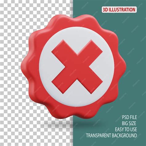 Premium Psd Rejected Seal Approved And Rejected 3d Icon Illustration