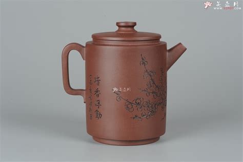 紫砂壶名家作品 助理美术师唐文全手作品 圆础 助理工艺美术师袁德波刻绘 唐文紫砂