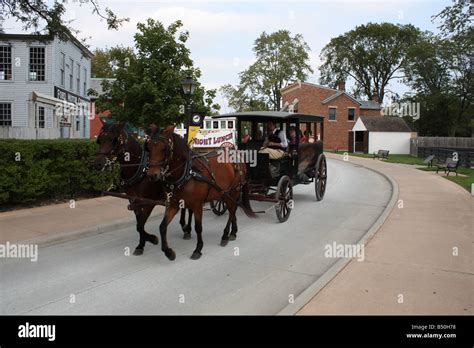 Horse Drawn Carriage Greenfield Village Dearbornmi Stock Photo Alamy