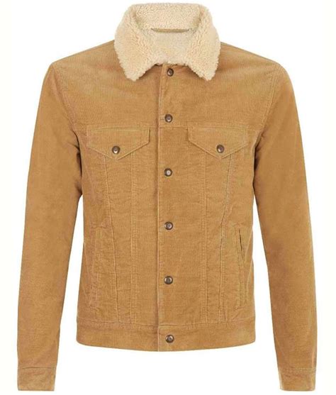 david beckham lined cord jacket  fur collar jackets expert