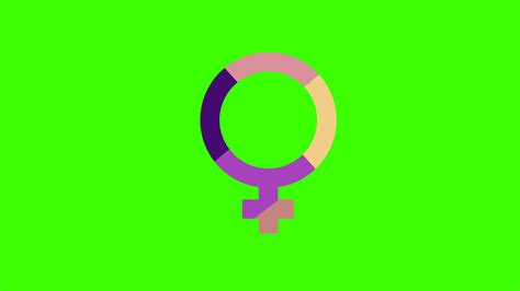 Female Sex Symbol Icon Green Screen Animation Female Gender Icon Woman Sign Female Icon