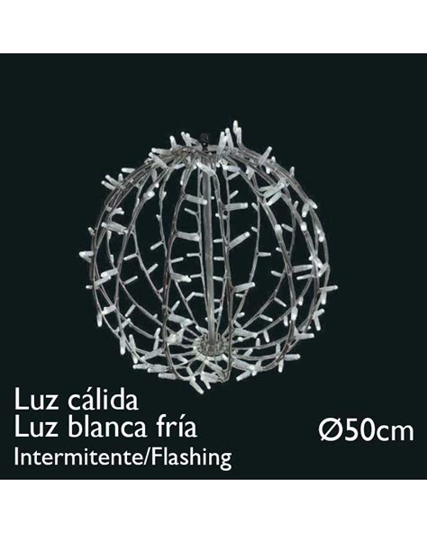 Bola 3D LED 50cm luz cálida o blanca fría flashing apto para exteriores