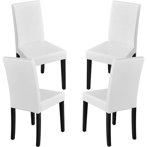 Yaheetech 4pcs High Back Dining Chairs Kitchen Indoor Set With Curved Cushion And Solid Wood Legs