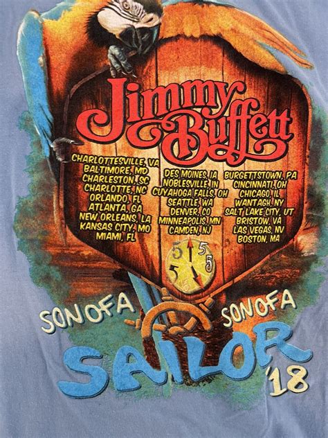 Jimmy Buffett Son Of A Son Of A Sailor Tour 2018 Anvil Light Blue