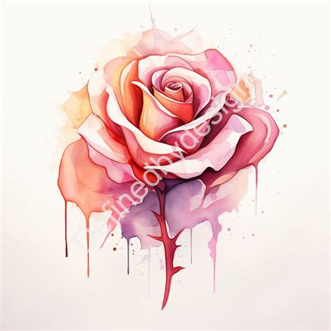 10 Watercolor Paintings of Roses 10 Abstract and Unique - Etsy