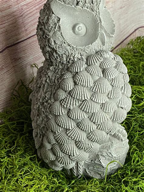 Concrete Owl Garden Statue Etsy