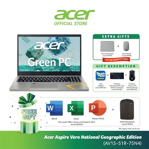 Acer Aspire Vero Intel Th Gen Core I Laptop National Geographic