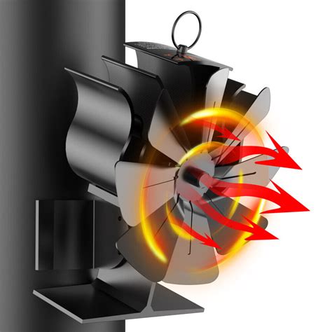 8 Flügel Kaminventilator Ofenventilator Stromloser