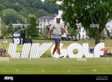 Bryson Dechambeau Plays The 13th Green On Day 2 Of The Liv Golf