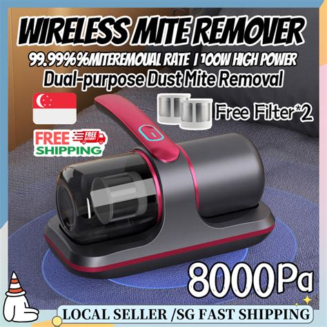 SG READY STOCK Cordless Dust Mite Remover Vacuum Powerful Suction Bed