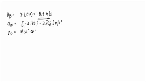 SOLVED If Member A B Has The Angular Motion Shown Determine The