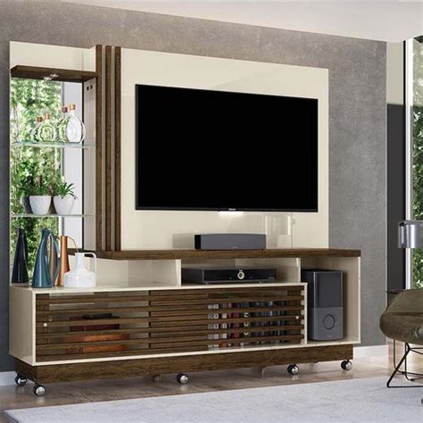 Estante Home Theater Frizz Plus TV até 60 Polegadas Rodízios 2