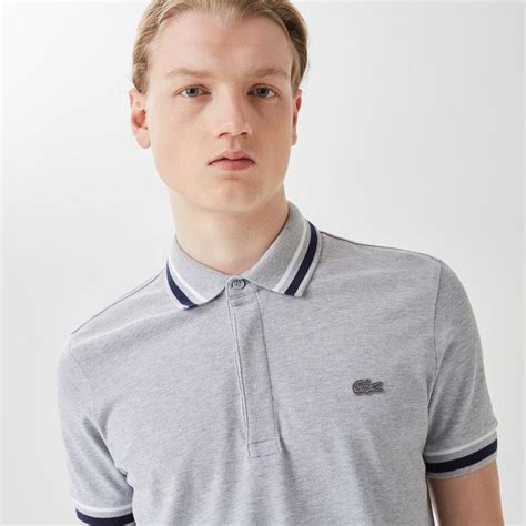 Lacoste Erkek Slim Fit Izgili Gri Polo M Ph Occasion