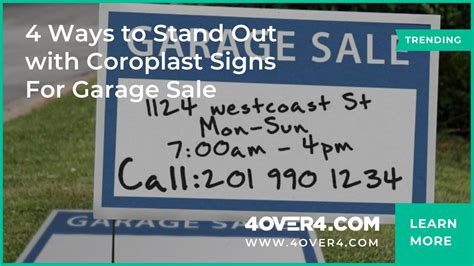 4 Ways To Stand Out With Coroplast Signs For Garage Sale