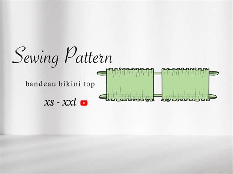 Bikini Top Sewing Pattern Bandeau Top Seamless And Reversible Pdf Sizes