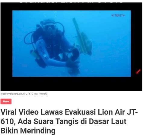 Cek Fakta Suara Tangisan Di Dasar Laut Lokasi Jatuhnya Pesawat