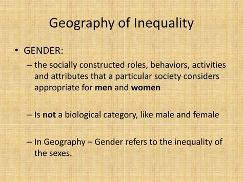 Ppt Geography Of Inequality Gender Powerpoint Presentation Free