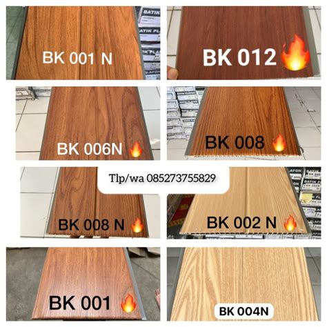 Jual Plafon Pvc Laminate Batik Motif Kayu Doff Kota Tangerang