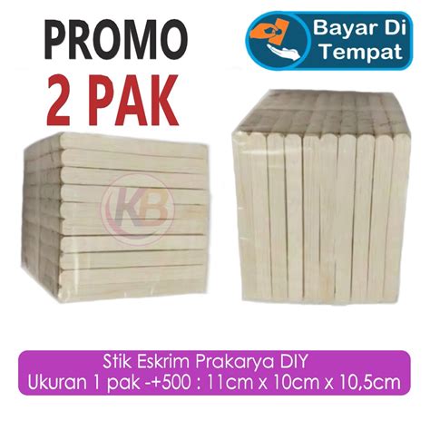 Jual 2 Pak Stik Eskrim DIY Stik Es Krim Prakarya Stik Kerajinan