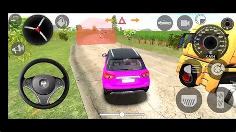 Indian Cars Simulator Game New Maruti Brezza Pink Colour Car Driving