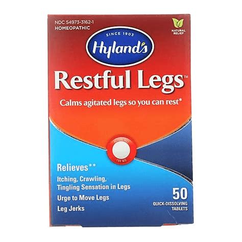 Hylands Restful Legs Homeopathic Quick Dissolving Tablets 50 Ea Box Shop Clements