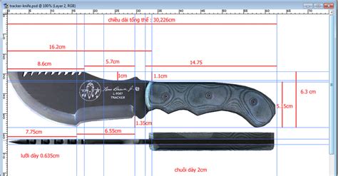 self-made blueprint of the Tracker Knife by 19sjlver92 on DeviantArt