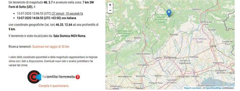 Scossa Di Terremoto In Friuli Magnitudo 3 7 Con Epicentro In Provincia