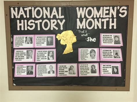 Ra March Bulletin Board National Womens History Month Each Q