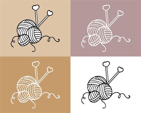 Premium Vector Knitting Icons Set Skein Of Yarn And Knitting Needles