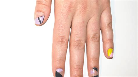 A Geometric Spring Nail-Art Design With an Edge | Allure