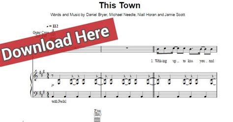 Niall Horan This Town Sheet Music Chords Piano Notes