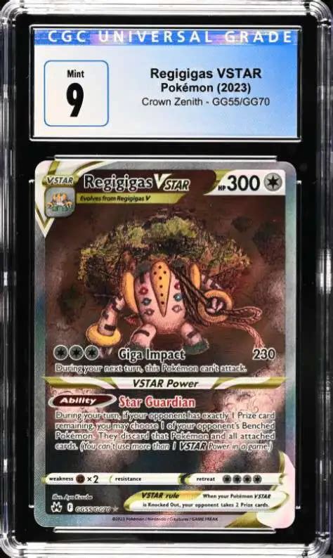 Pokemon Trading Card Game Crown Zenith Single Card Rare Holo Regigigas Vstar Gg55 Cgc Mint 9