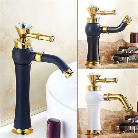 Gold Copper Bathroom Faucet Matte Black Tall Vessel Sink Faucet Kitchen