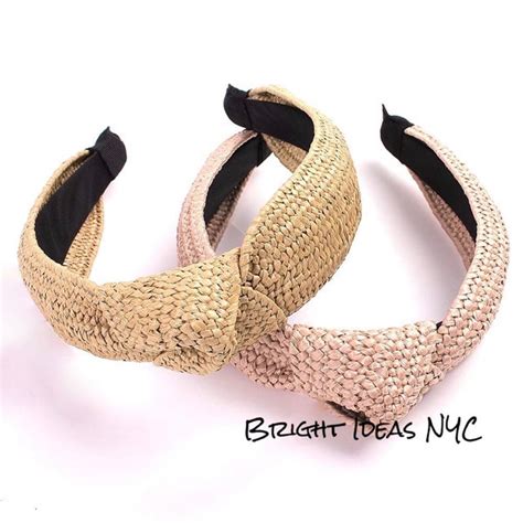 Straw Headband Etsy