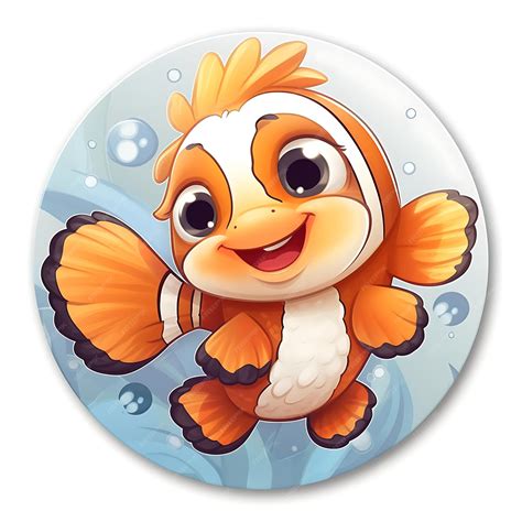 Premium Ai Image Cute Little Happy Clownfish